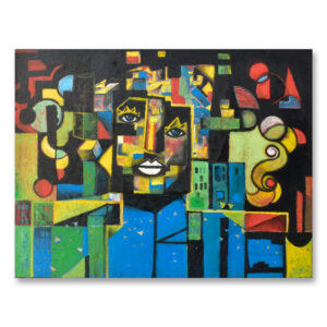 La curva mas hermosa de ti esta en tu sonrisa, Oil on linen, 105 x 137 cm