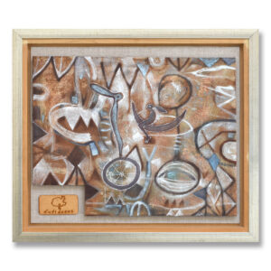 HOMO RODANS Y EL LUNARIO, Mixed media on Cardboard, 50 x 70 cm