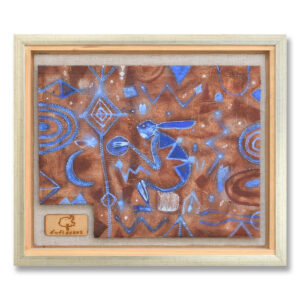 JUEGO DE PELOTA LUNAR, Mixed media on Cardboard, 50 x 70 cm